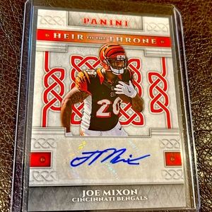 JOE MIXON AUTO signed CINCINNATI BENGALS 2017 HEIR TO THE THRONE PANINI